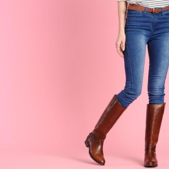 Frye Redwood Brown Lindsay Plate Riding Boots size 6.5 - Picture 4 of 15